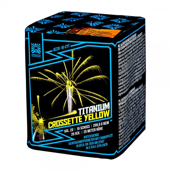 Feuerwerk Hannover - Argento Titanium Crosette Yellow