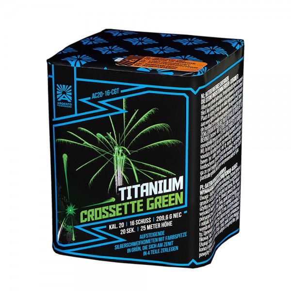 Feuerwerk Hannover - Argento Titanium Crosette Green