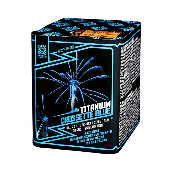 Feuerwerk Hannover - Argento Titanium Crosette Blue